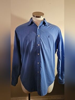 Ralph Lauren Men’s Lightweight Button-Down Shirt - Blue
